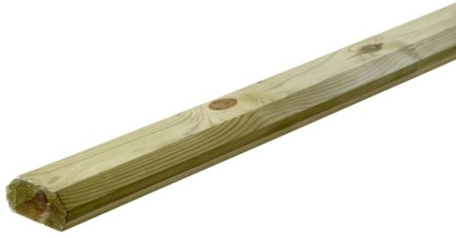 Profil inférieure pour balustrade extérieure avec latte de remplissage en bois de pin imprégné. Taille 32 x 68 mm. Longueur 240cm.