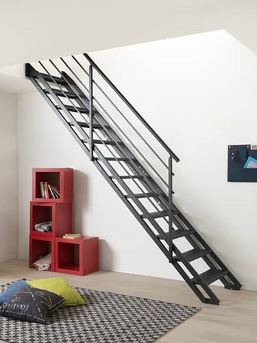 Escalier moderne en acier Pop noir