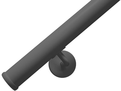 Rampe d'escalier flexible en PVC Ø40 mm antraciet (RAL 7043) 120 cm