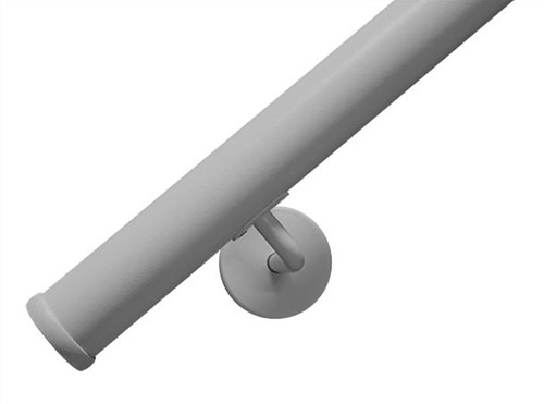 Rampe d'escalier flexible en PVC Ø40 mm gris clair (RAL 7042) 120 cm