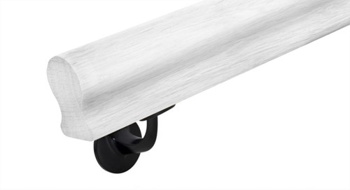 Main courante d'escalier en bois profil trou de serrure 56 x 67 mm 1x primer blanc
