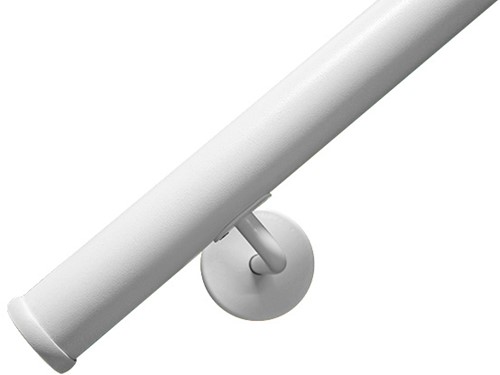 Rampe d'escalier droite PVC Ø40 mm blanc (RAL 9003) 120 cm